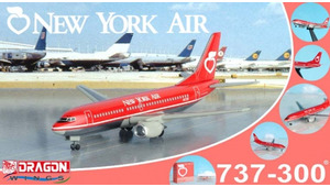 NEW YORK AIR 737-300 VINTAGE WITH CLEAR BOX