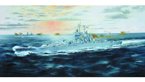 FRENCH BATTLESHIP JEAN BART 1950