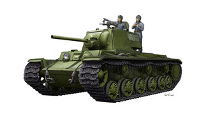 KV-1 1942 SIMPLIFIED TURRET TANK WITH TANK CREW
