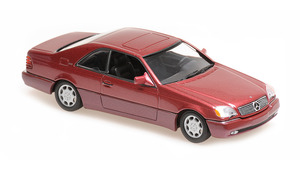 MERCEDES BENZ 600 SEC COUPE RED METALLIC 1992