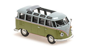 VOLKSWAGEN SAMBA BUS GREEN & GREY 1961