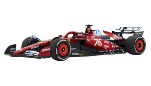 FERRARI SF-25 CHARLES LECLERC 2ND PLACE MONACO GP 2025 WITH DRIVER FIGURINE