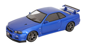 NISSAN SKYLINE GT-R R34 V-SPEC II WITH OEM-RIMS BLUE METALLIC 2001