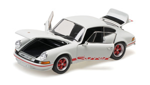 PORSCHE 911 CARRERA RS WHITE WITH RED DECOR 1972